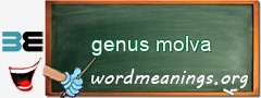 WordMeaning blackboard for genus molva